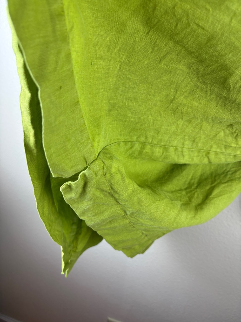 Bryn Walker Oversized 100% Linen Lime Green Tunic Top Lagenlook Size 3X - Picture 7 of 14